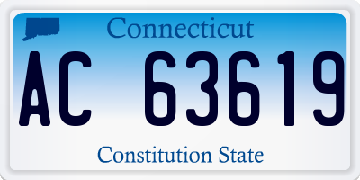 CT license plate AC63619