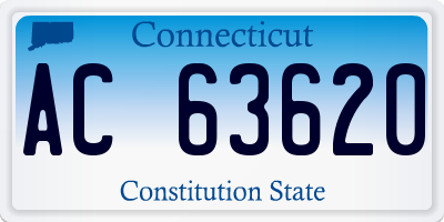 CT license plate AC63620