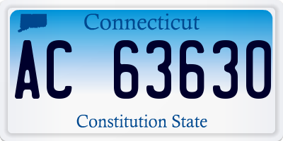 CT license plate AC63630