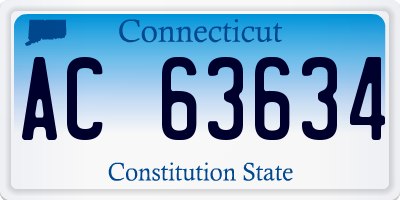 CT license plate AC63634