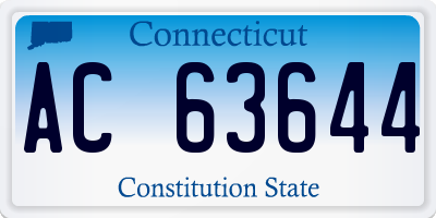 CT license plate AC63644