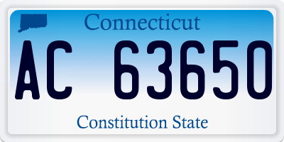 CT license plate AC63650