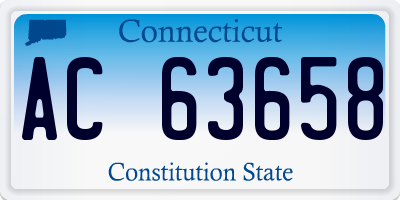 CT license plate AC63658