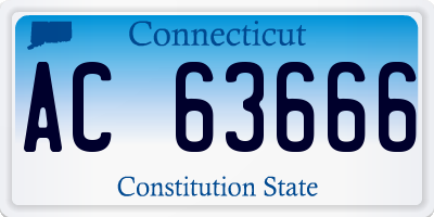 CT license plate AC63666
