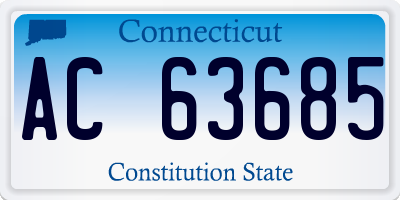 CT license plate AC63685