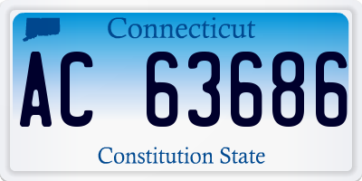 CT license plate AC63686