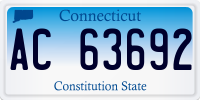 CT license plate AC63692