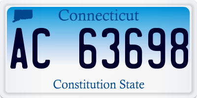 CT license plate AC63698