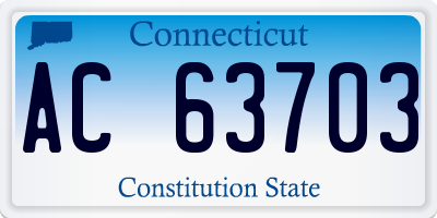 CT license plate AC63703