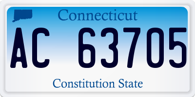 CT license plate AC63705