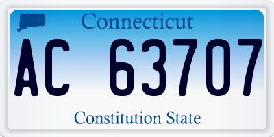 CT license plate AC63707