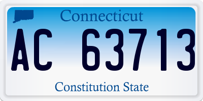 CT license plate AC63713