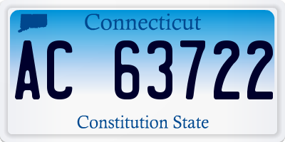 CT license plate AC63722
