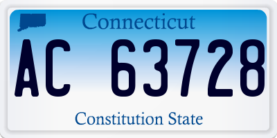 CT license plate AC63728