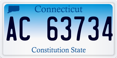 CT license plate AC63734