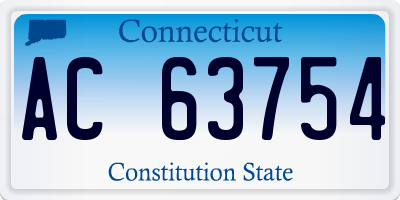 CT license plate AC63754