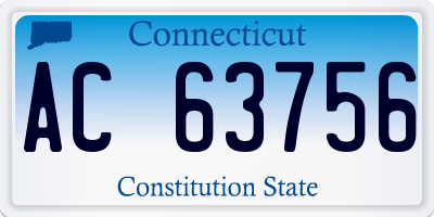 CT license plate AC63756