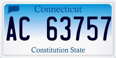 CT license plate AC63757