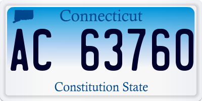 CT license plate AC63760