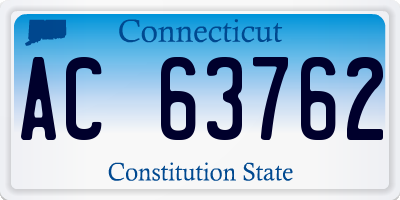 CT license plate AC63762