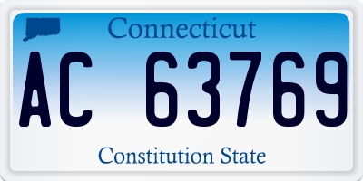 CT license plate AC63769
