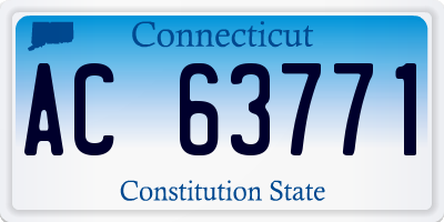 CT license plate AC63771