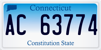 CT license plate AC63774
