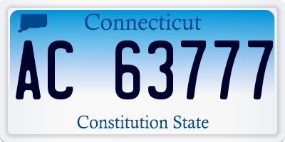 CT license plate AC63777