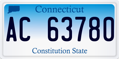 CT license plate AC63780