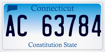 CT license plate AC63784