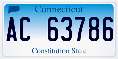 CT license plate AC63786