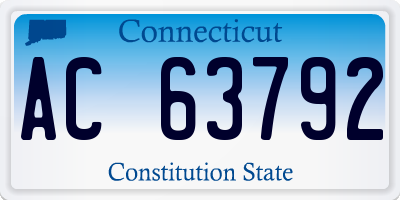CT license plate AC63792