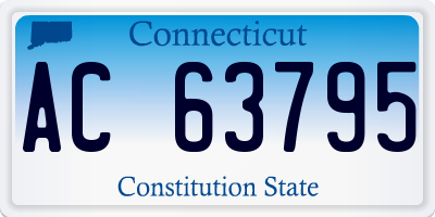 CT license plate AC63795