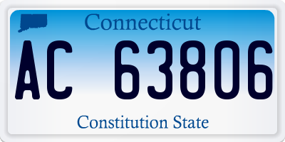 CT license plate AC63806