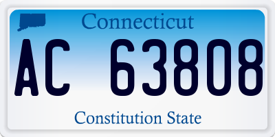 CT license plate AC63808