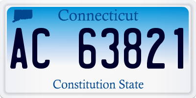 CT license plate AC63821