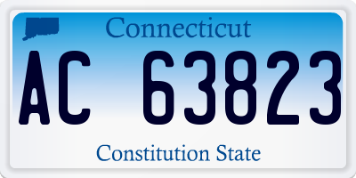 CT license plate AC63823