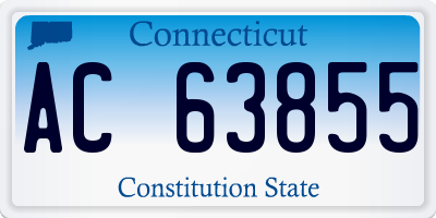 CT license plate AC63855