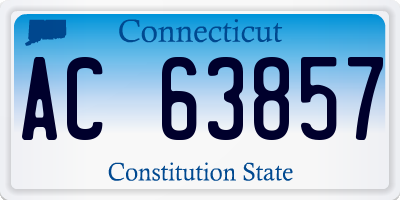 CT license plate AC63857