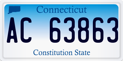 CT license plate AC63863