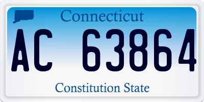 CT license plate AC63864