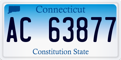 CT license plate AC63877