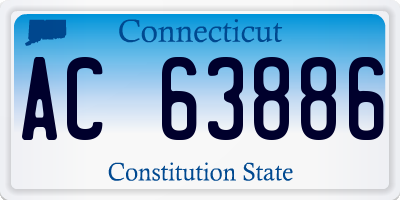 CT license plate AC63886