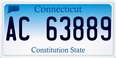 CT license plate AC63889