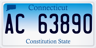 CT license plate AC63890