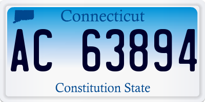 CT license plate AC63894