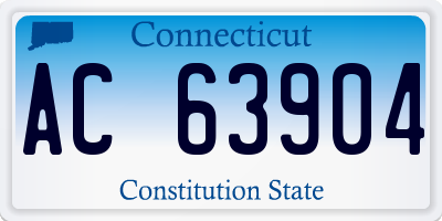 CT license plate AC63904