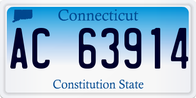 CT license plate AC63914