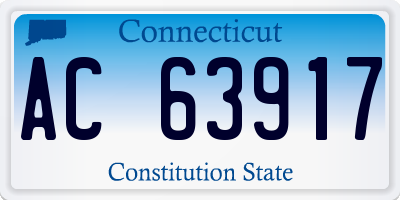 CT license plate AC63917