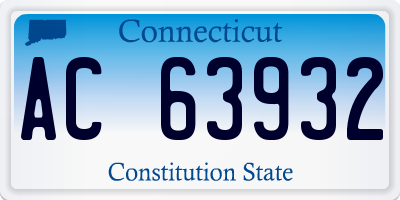 CT license plate AC63932